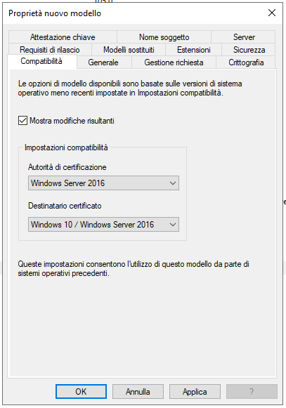 Nuovo modello, scheda Compatibilità: Windows Server 2016 e Windows 10 / Windows Server 2016